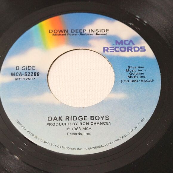 Oak Ridge Boys - Ozark Mountain Jubilee / Deep Down Inside - MCA 45 RPM 7" Vinyl - Picture 2 of 2